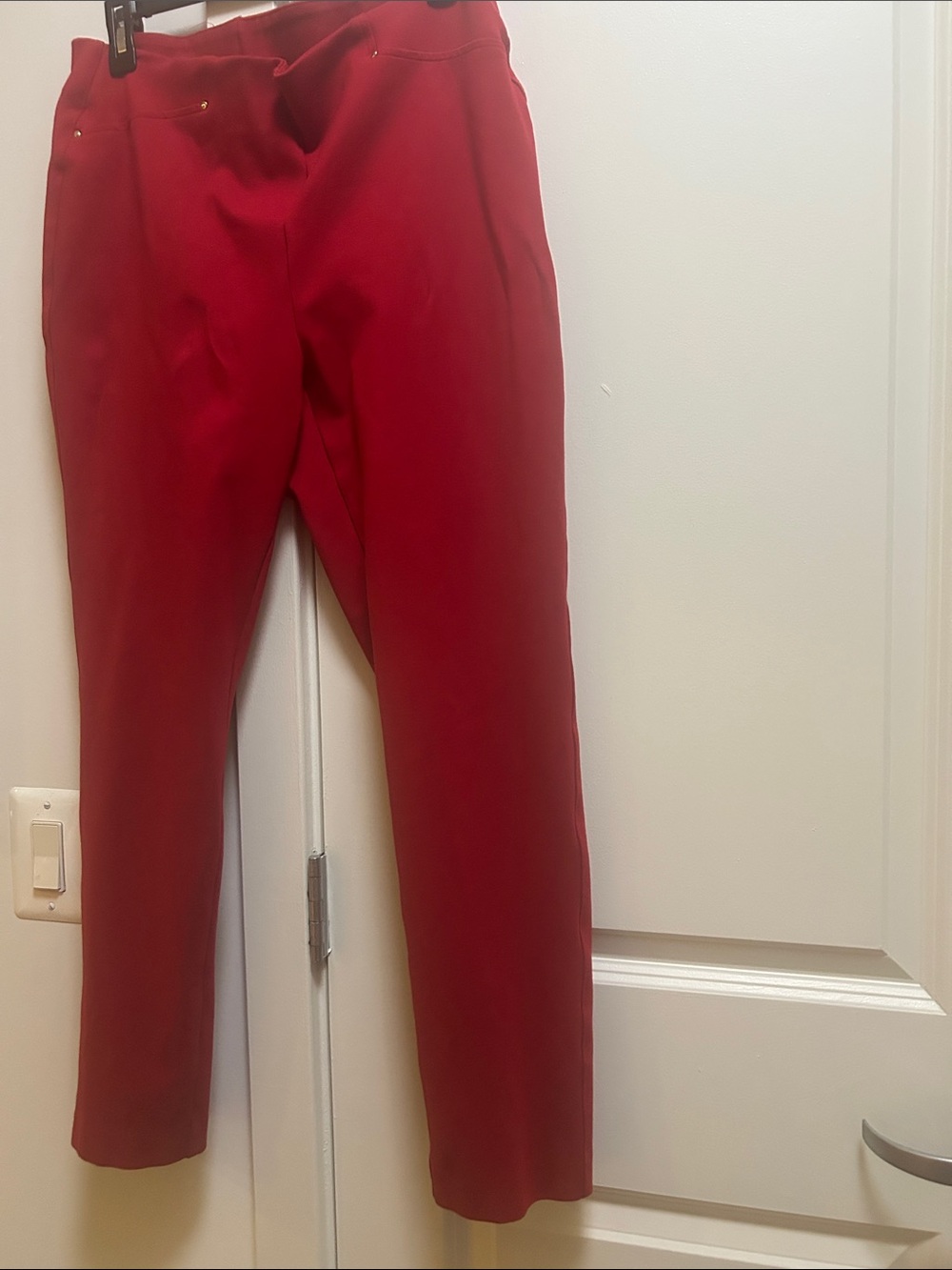 Rafaella Women’s Red Slim Comfort Ponte Knit Pants 12 - Picture 4 of 6